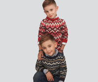 Stripes and Diamonds Crew-Neck Sweater for Boys