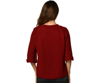 Braid Pattern V-neck Sweater for Women