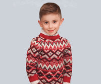 Stripes and Diamonds Crew-Neck Sweater for Boys